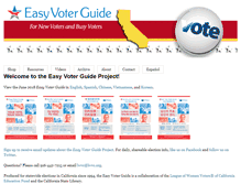 Tablet Screenshot of easyvoterguide.org